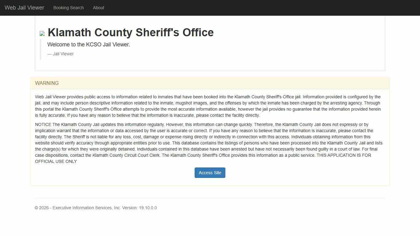 Home Page - Web Jail Viewer